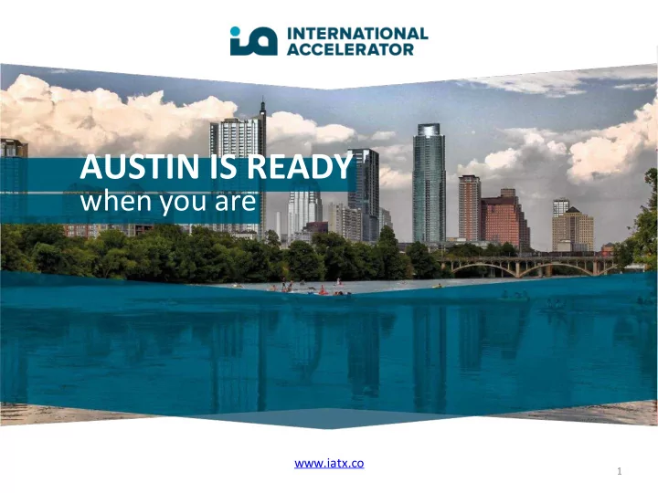 austin is ready