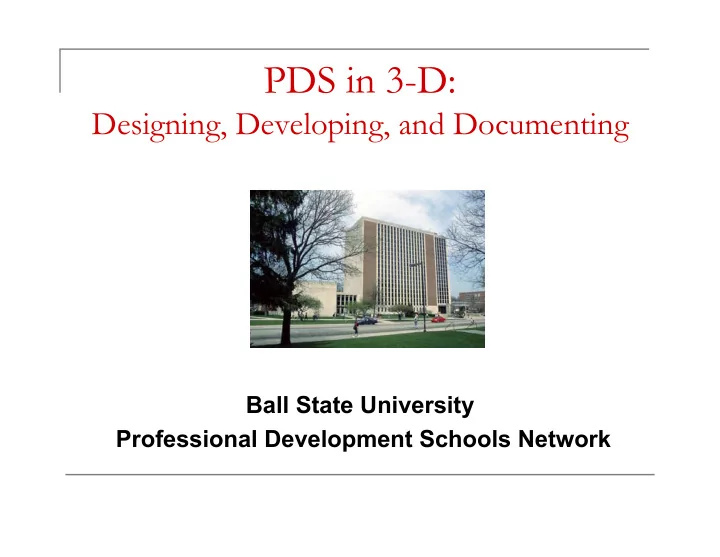 pds in 3 d