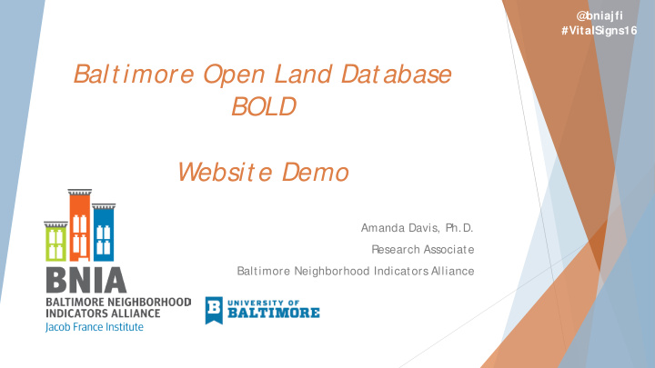 balt imore open land dat abase bold websit e demo