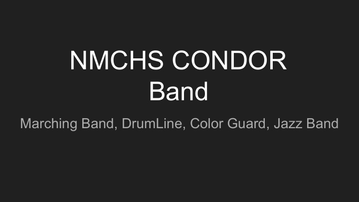 nmchs condor band