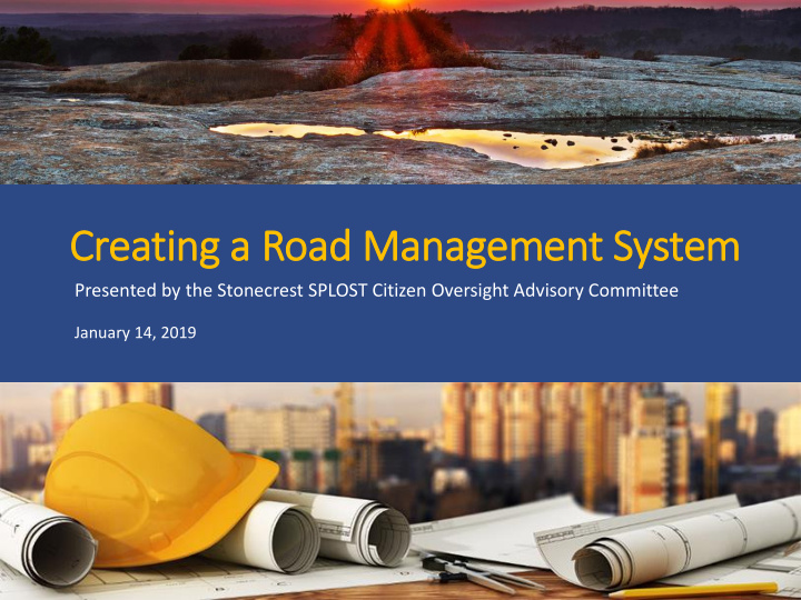 creating a road management system