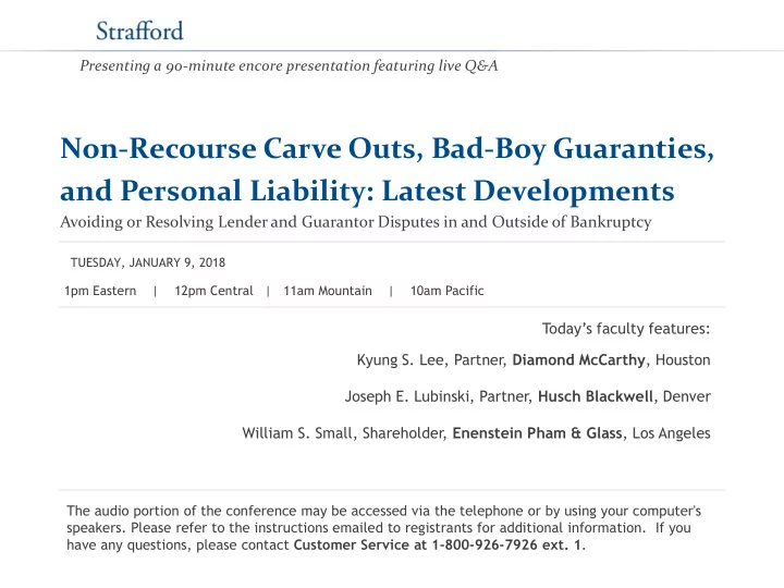 and personal liability latest developments
