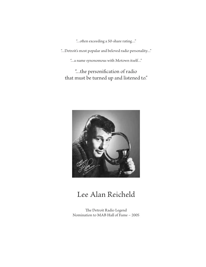 lee alan reicheld