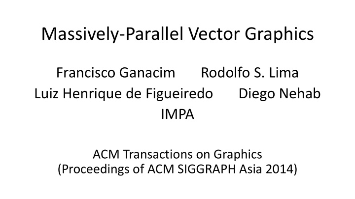 massively parallel vector graphics