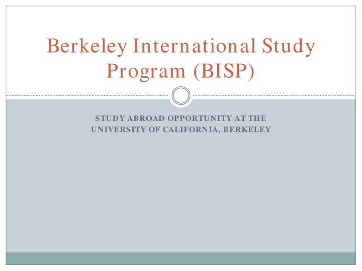 berkeley international study program bisp