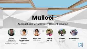 Malloci  Approachable Virtual Reality Content Creation  Michael  Sharanya  Masha Belyi  Jennifer