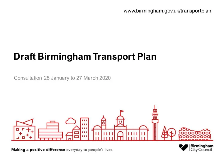 draft birmingham transport plan