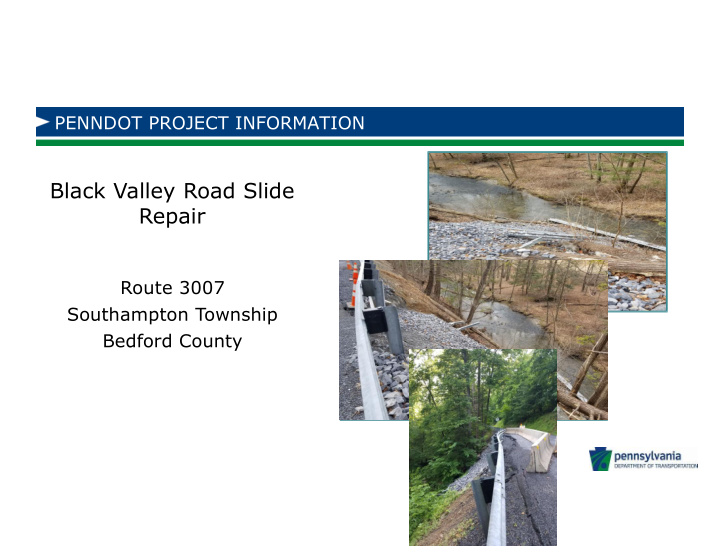 black valley road slide repair