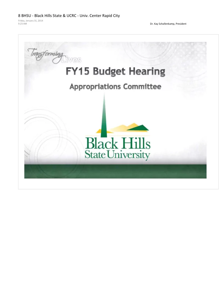 black hills