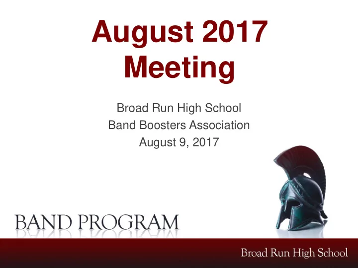 august 2017 meeting