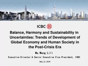 Balance, Harmony and Sustainability in  Uncertainties: Trends of Development of  Global Economy and