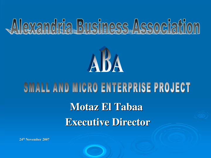 motaz el tabaa motaz el tabaa executive director