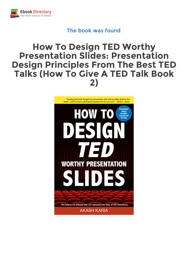 download how to design ted worthy presentation slides