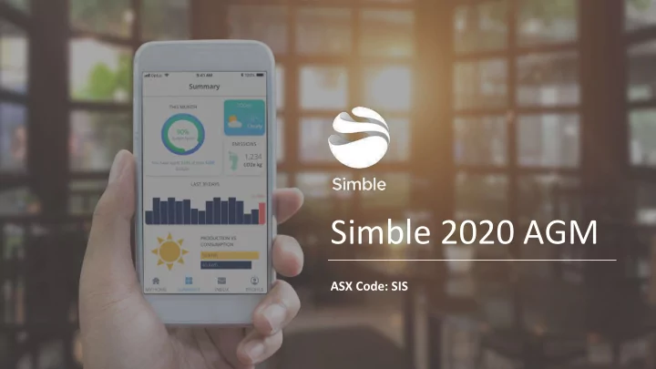 simble 2020 agm