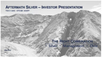 Silver  Management  Chile  May 2020  Photograph: The Challacollo Project, Chile