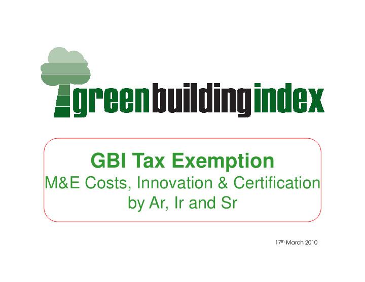 gbi tax exemption