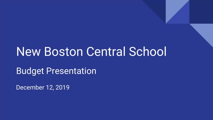 new boston central school