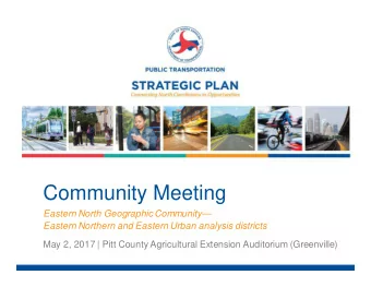 Community Meeting  Eastern North Geographic Community  Eastern Northern and Eastern Urban