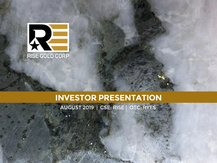 investor presentation