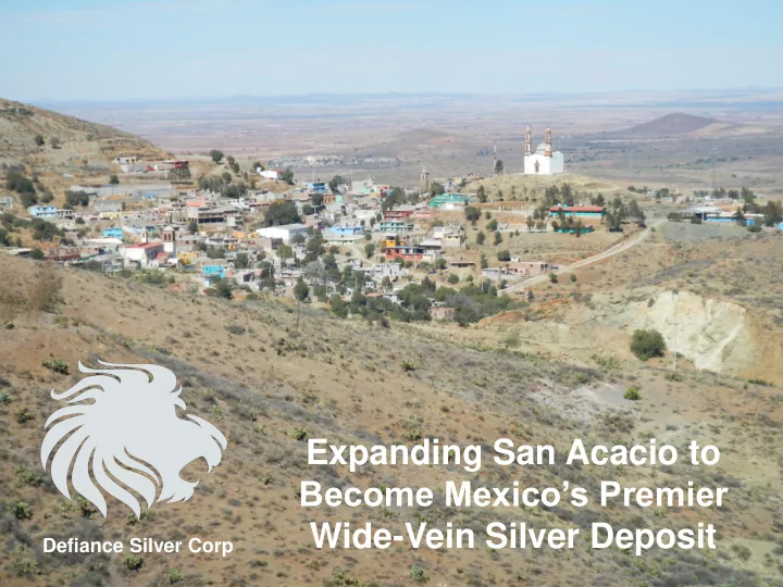 wide vein silver deposit