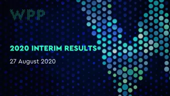 2020 INTERIM RESULTS  27 August 2020  CAUTIONARY STATEMENT REGARDING  FORWARD-LOOKING STATEMENTS