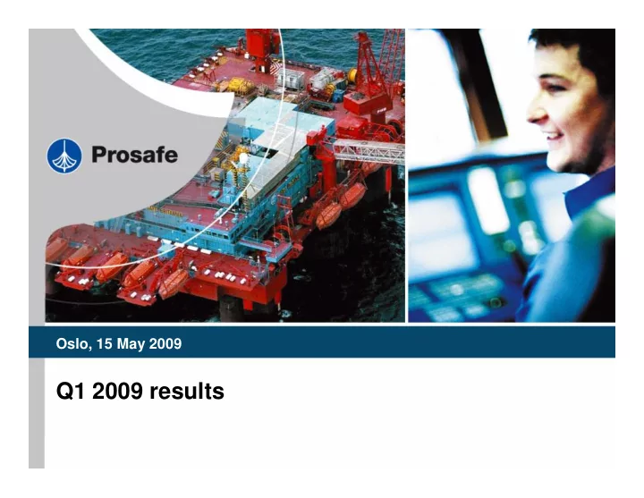 q1 2009 results