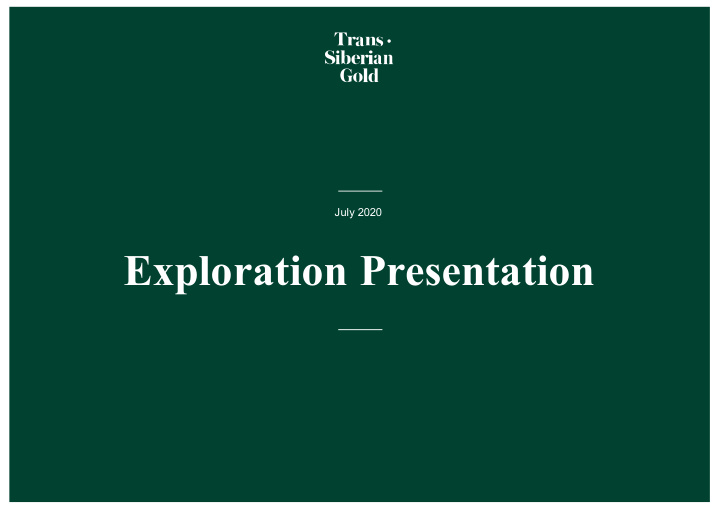 exploration presentation disclaimer