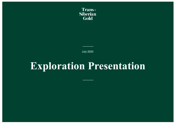 exploration presentation disclaimer