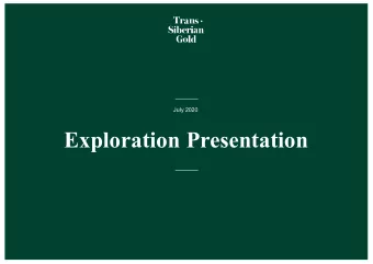Exploration Presentation  Disclaimer  This presentation does not constitute, or form part of, any