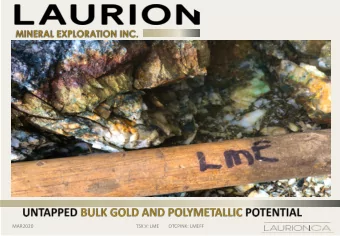 MAR2020  TSX.V: LME        OTCPINK: LMEFF  CAUTIONARY STATEMENTS  Disclaimer  Certain statements