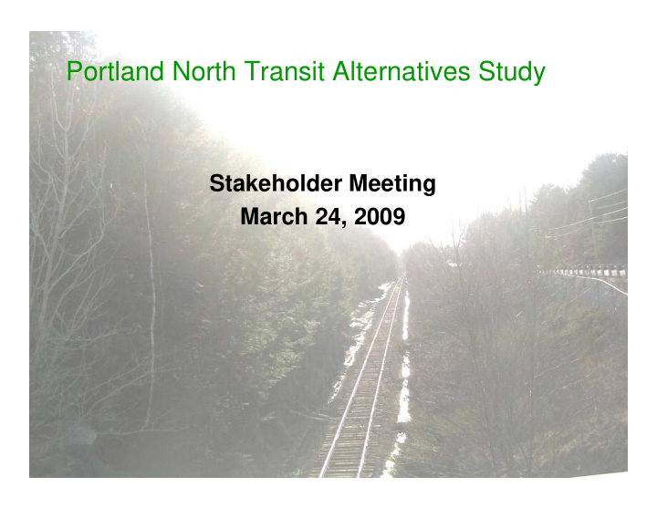 portland north transit alternatives study