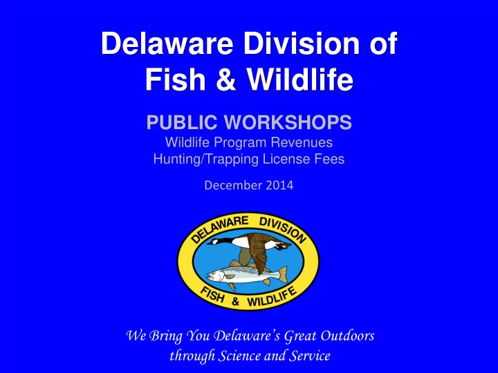delaware division of fish wildlife