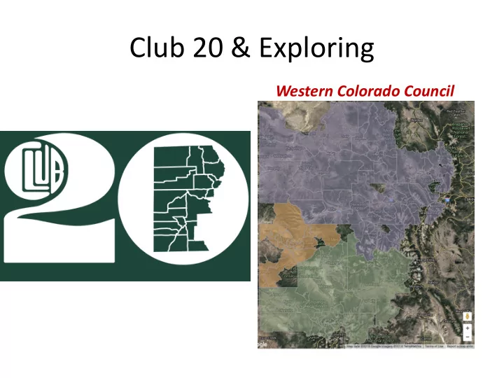 club 20 exploring