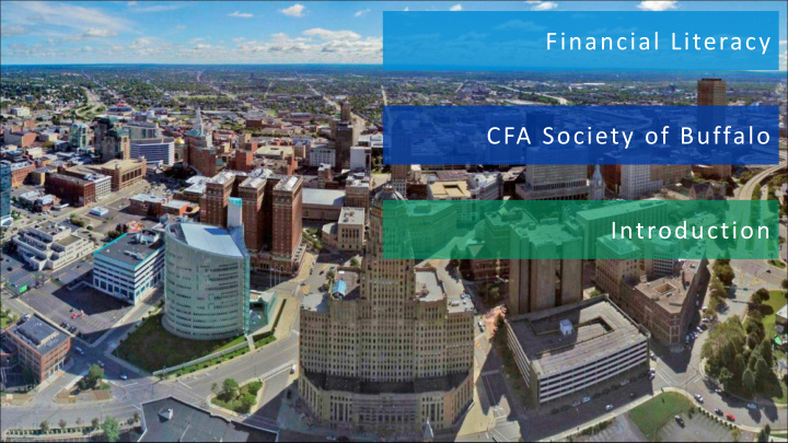 financial literacy cfa society of buffalo introduction