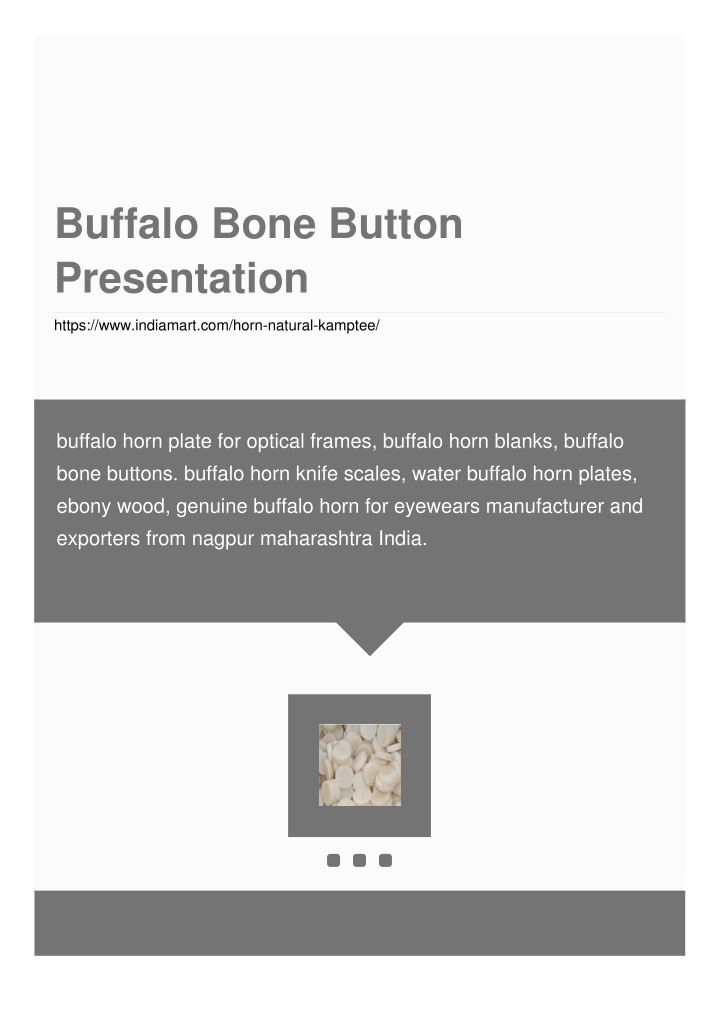 buffalo bone button presentation