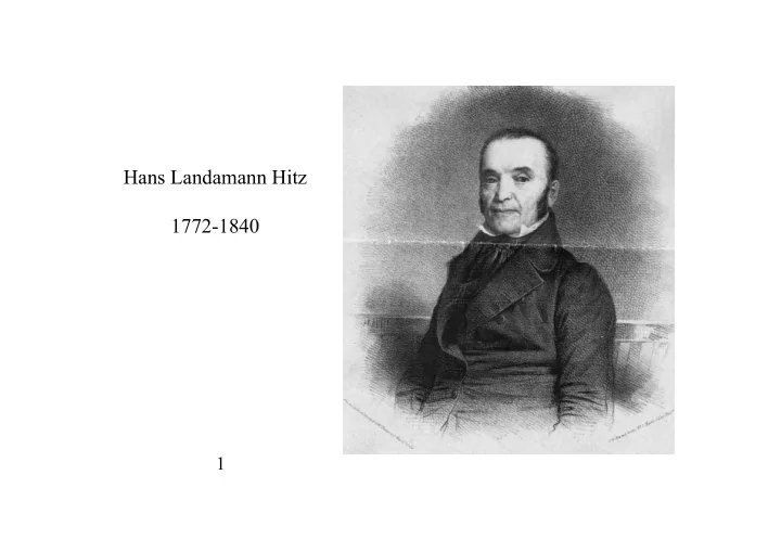 hans landamann hitz 1772 1840