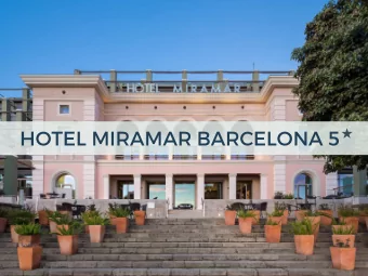 HOTEL MIRAMAR BARCELONA 5  15 from airport (16km)  10 minutes from Paralel subway (walking)  15