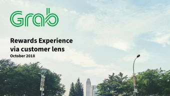 Rewards Experience  via customer lens  October 2018  NPS survey: Grab Rewards have high impact on
