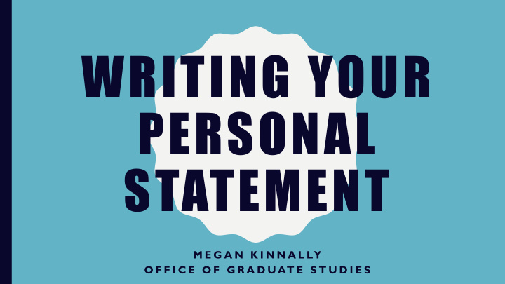 writing your personal statement