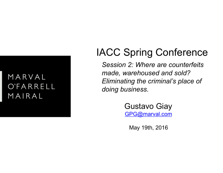 iacc spring conference