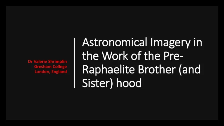 the work of the pre