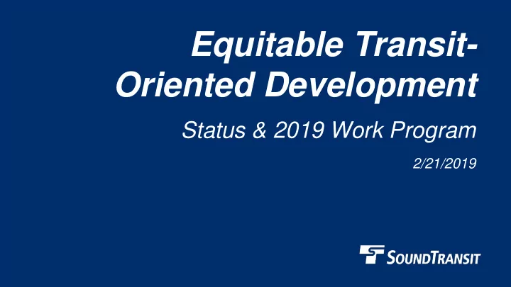 equitable transit oriented development