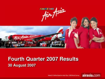 Fourth Quarter 2007 Results  Fourth Quarter 2007 Results  30 August 2007  30 August 2007