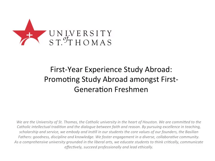 first year experience study abroad promo ng study abroad