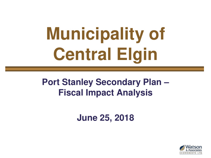 municipality of central elgin