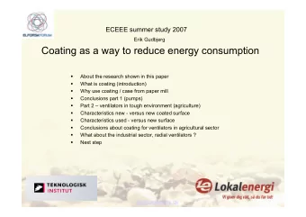 Coating as a way to reduce energy consumption    About the research shown in this paper