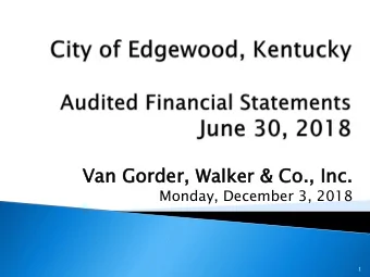 Va  Van  n Gor  orde  der, r, Wal er &amp; C  &amp; Co.  o.,  , In  Inc.  alker  Monday, December