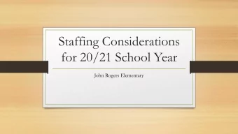 for 20/21 School Year  John Rogers Elementary  Learning Targets  Families will learn the process