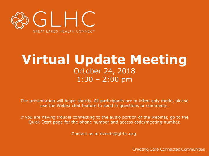 virtual update meeting