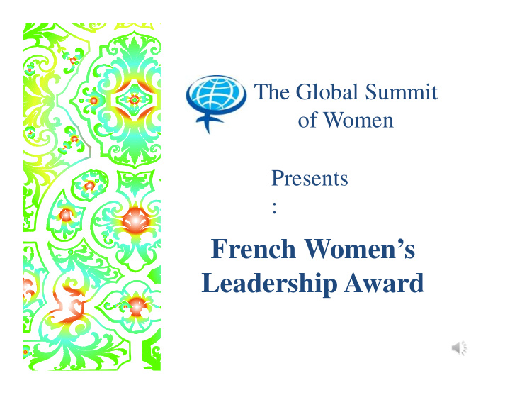 french women s leadership award ms nicole notat